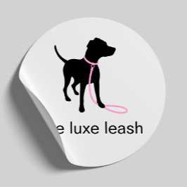 Luxury Dog Walking Sticker | Dog Silhouette Logo