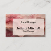 Luxury Dusty Rose Marble Custom Business Card Visitenkarte (Vorderseite)