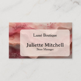 Luxury Dusty Rose Marble Custom Business Card Visitenkarte