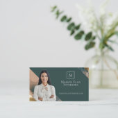 Luxury Elegant Abstract Interior Designer Photo Visitenkarte (Stehend Vorderseite)