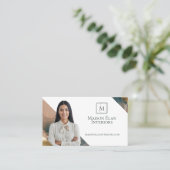 Luxury Elegant Abstract Interior Designer Photo Visitenkarte (Stehend Vorderseite)