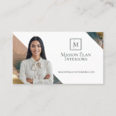 Luxury Elegant Abstract Interior Designer Photo Visitenkarte (Vorderseite)