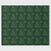 Luxury Elegant Eid Mubarak Greeting in Green Geschenkpapier (Flach)