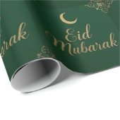 Luxury Elegant Eid Mubarak Greeting in Green Geschenkpapier (Rolleneckpunkt)