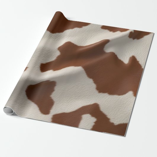 Luxury Elegant Faux Cow Leather Popular Collection Geschenkpapier (Ungerollt)