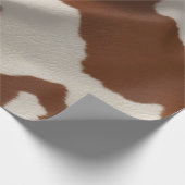 Luxury Elegant Faux Cow Leather Popular Collection Geschenkpapier (Ecke)