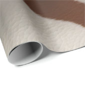 Luxury Elegant Faux Cow Leather Popular Collection Geschenkpapier (Rolleneckpunkt)