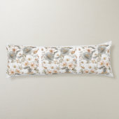 Luxury, Elegant, Gold Grey Flowers Pattern  Seitenschläferkissen (Rückseite)