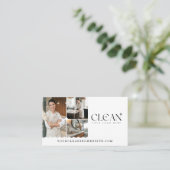 Luxury Elegant Maid House Cleaning Photo QR Code Visitenkarte (Stehend Vorderseite)
