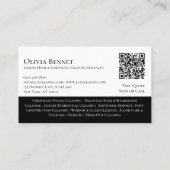 Luxury Elegant Maid House Cleaning Photo QR Code Visitenkarte (Rückseite)