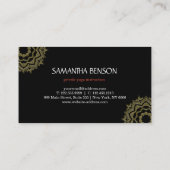 Luxury Elegant Mandala Lotus Logo Yoga Instructor Visitenkarte (Rückseite)