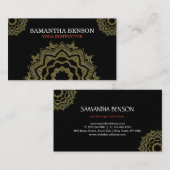Luxury Elegant Mandala Lotus Logo Yoga Instructor Visitenkarte (Vorne/Hinten)