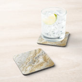 Luxury, Elegant, Modern Gold Grey Pattern Getränkeuntersetzer (Rechte Seite)