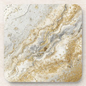 Luxury, Elegant, Modern Gold Grey Pattern Getränkeuntersetzer (Vorderseite)