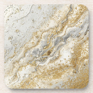 Luxury, Elegant, Modern Gold Grey Pattern Getränkeuntersetzer