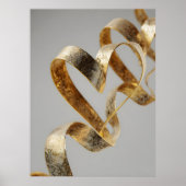 Luxury elegant ribbon heart. Valentine hearts. Poster (Vorne)
