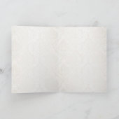 Luxury Elegant Silver Damask Danke Karte (Innenseite)