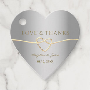 Luxury Elegant Silver Wedding Vielen Dank Geschenkanhänger