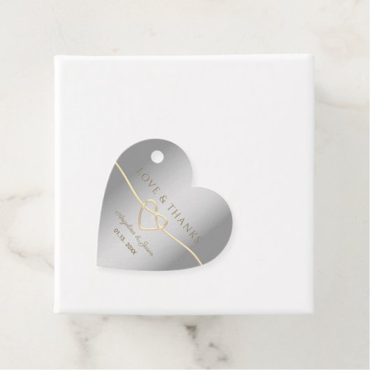 Luxury Elegant Silver Wedding Vielen Dank Geschenkanhänger (Beispiel)