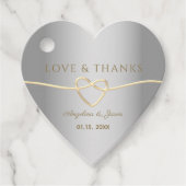 Luxury Elegant Silver Wedding Vielen Dank Geschenkanhänger (Vorderseite)