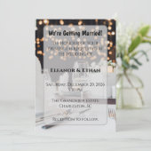 Luxury Elegant Wine Glass Bokeh Formal Dinner  Einladung (Stehend Vorderseite)