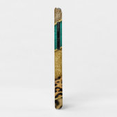 Luxury Emerald & Gold Safari Leopard Zebra Glitter Case-Mate iPhone Hülle (Hinten/Links)