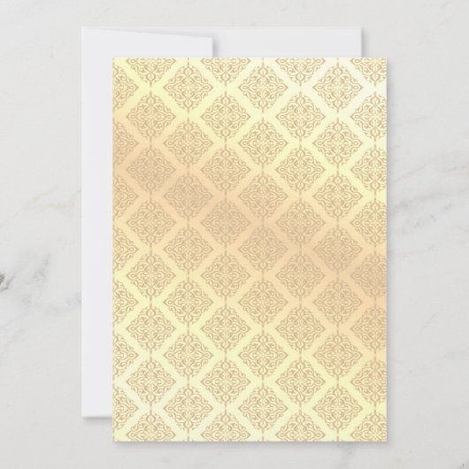 Luxury Emerald Green and Gold Wedding Einladung (Rückseite)