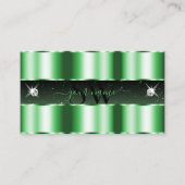 Luxury Emerald Green Black Sparkle Jewels Monogram Visitenkarte (Vorderseite)