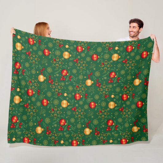Luxury Emerald Green Christmas Throw Blanket Fleecedecke (Beispiel)