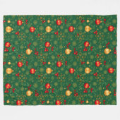 Luxury Emerald Green Christmas Throw Blanket Fleecedecke (Vorderseite (Horizontal))