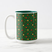 Luxury Emerald Green & Gold Christmas Coffee Mug Zweifarbige Tasse (Links)