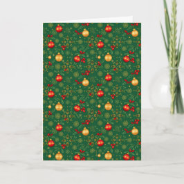Luxury Emerald Green & Gold Christmas Greeting Car Karte