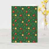 Luxury Emerald Green & Gold Christmas Greeting Car Karte (Gelbe Blume)