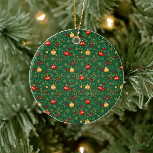 Luxury Emerald Green & Gold Christmas Ornament (Baum)