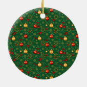 Luxury Emerald Green & Gold Christmas Ornament (Hinten)