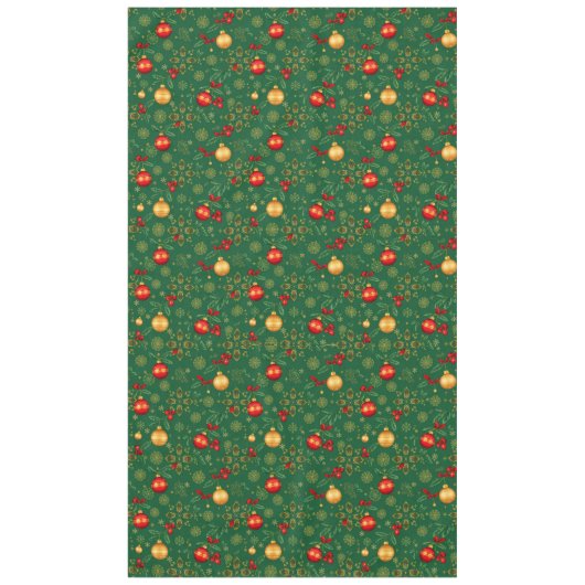 Luxury Emerald Green Gold Christmas Tablecloth Tischdecke (Vorderseite)