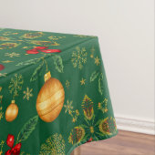 Luxury Emerald Green Gold Christmas Tablecloth Tischdecke (Beispiel)