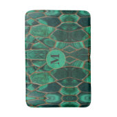 Luxury Emerald Malachite Green Marble Abstract Badematte (Vorderseite Vertikal)