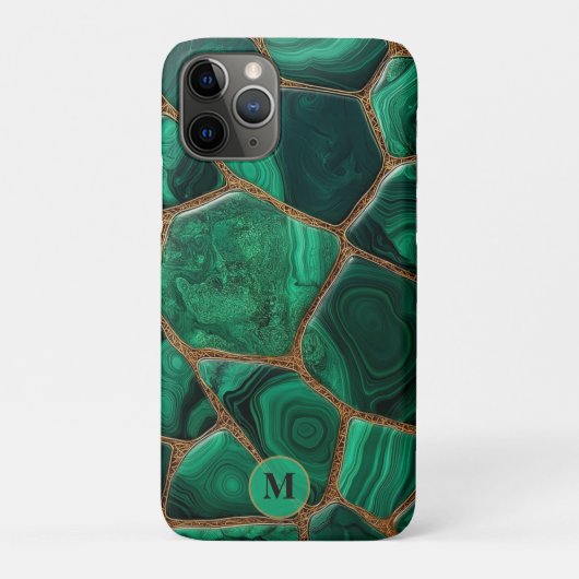 Luxury Emerald Malachite Green Marble Abstract Case-Mate iPhone Hülle (Rückseite)