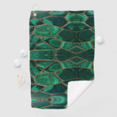 Luxury Emerald Malachite Green Marble Abstract Golfhandtuch (Insitu)