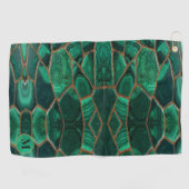 Luxury Emerald Malachite Green Marble Abstract Golfhandtuch (Horizontal)