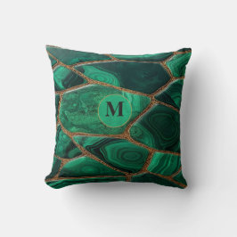 Luxury Emerald Malachite Green Marble Abstract Kissen