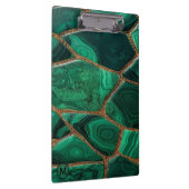 Luxury Emerald Malachite Green Marble Abstract Klemmbrett (Rechts)