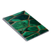 Luxury Emerald Malachite Green Marble Abstract Notizblock (Rechte Seite)