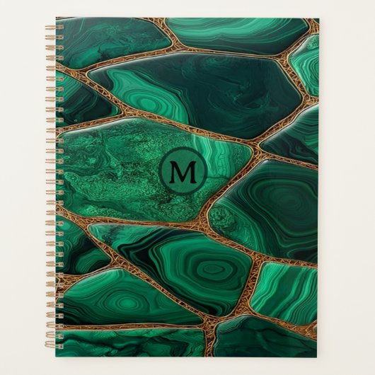 Luxury Emerald Malachite Green Marble Abstract Planer (Vorderseite)