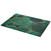 Luxury Emerald Malachite Green Marble Abstract Schneidebrett (Ecke)