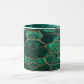 Luxury Emerald Malachite Green Marble Abstract Tasse (Zentrum)