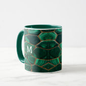 Luxury Emerald Malachite Green Marble Abstract Tasse (Vorderseite Links)
