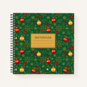 Luxury Emerald Square Holiday Journal Notizblock (Vorderseite)