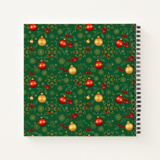 Luxury Emerald Square Holiday Journal Notizblock (Rückseite)